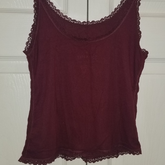 Red American Eagle cropped tank top - Picture 2 of 2